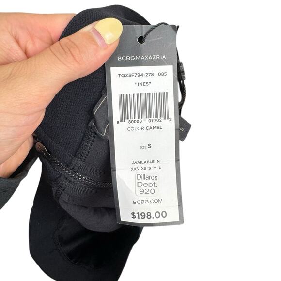 BCBGMaxazria NWT Ines Black & Brown Faux Fur Animal Print Midi Pencil Skirt - Picture 8 of 10